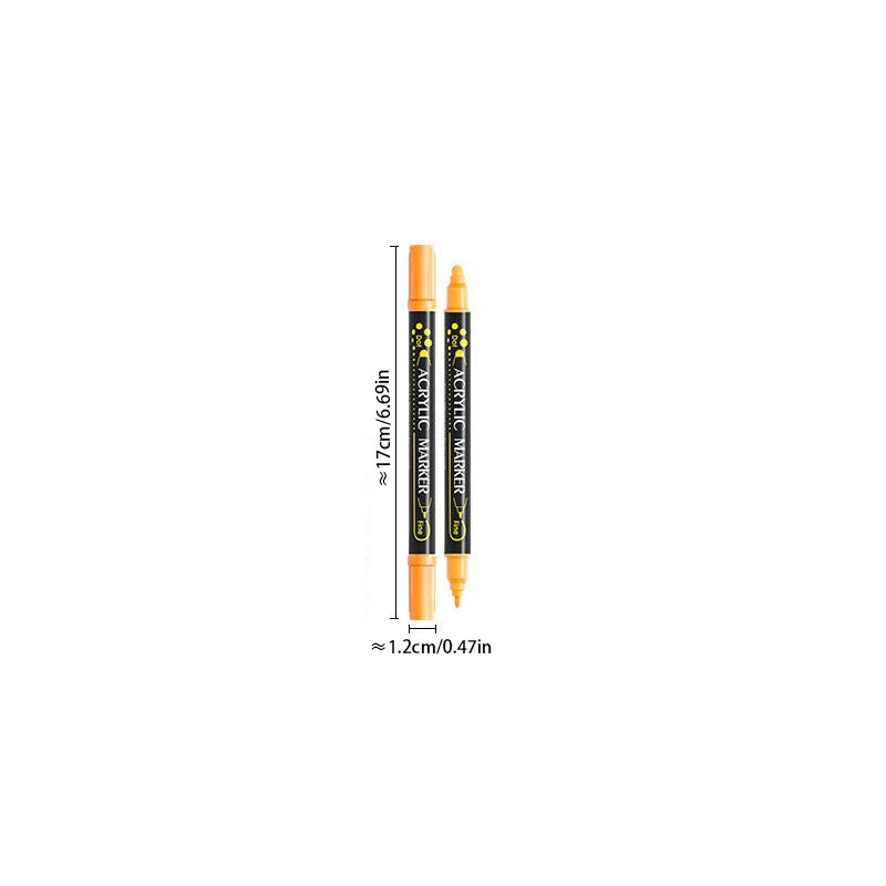 Double-ended Acrylic Paint Markers 12 36 Colors Overlayable Quick-dry