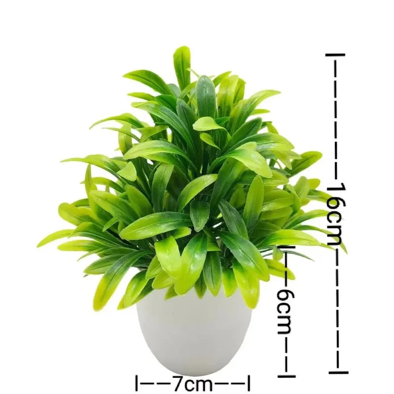 1PC Artificial Plant with Plastic Pot Fake Greenery for Home Office Desk Living Room Bedroom Decor No Maintenance Required Peaceful Pleasures Health and Wellness