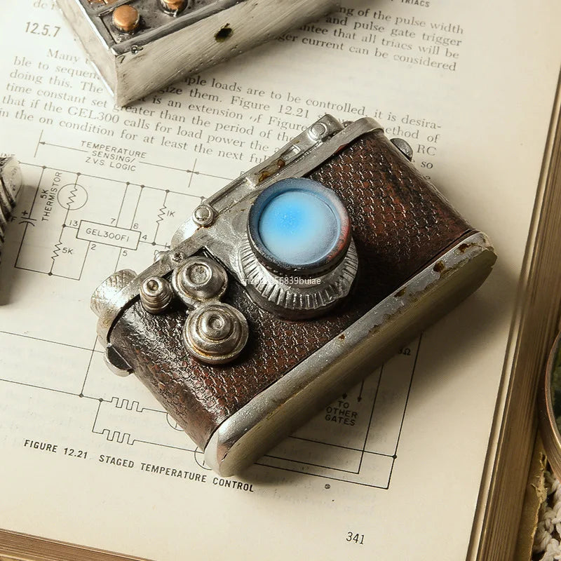Retro Resin Phonograph Mini Ornament Nostalgic Home Decor Craft Photography Prop Camera Accessories Small Figurine fairy garden Peaceful Pleasures Health and Wellness