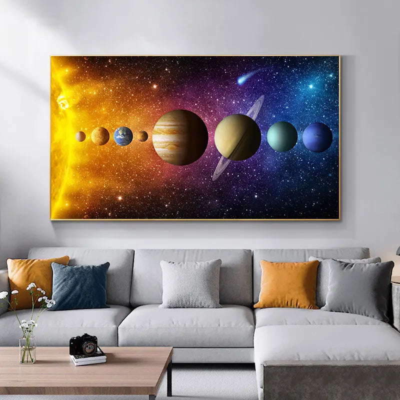 Solar System Pictures Nebula Space Universe Posters and Prints Science Canvas Painting Wall Art for Living Room Decor Cuadros Peaceful Pleasures Health and Wellness