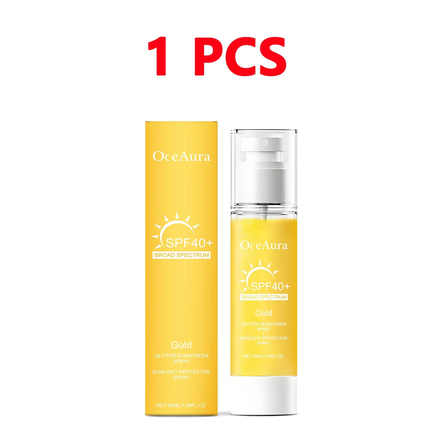 Facial Shiny Protection Sunscreen Spray SPF40+ Non-Sticky UV Isolation Anti-Oxidation Moisturizing Body Sunblock for Face Skin Peaceful Pleasures Health and Wellness 1pcs 50ml