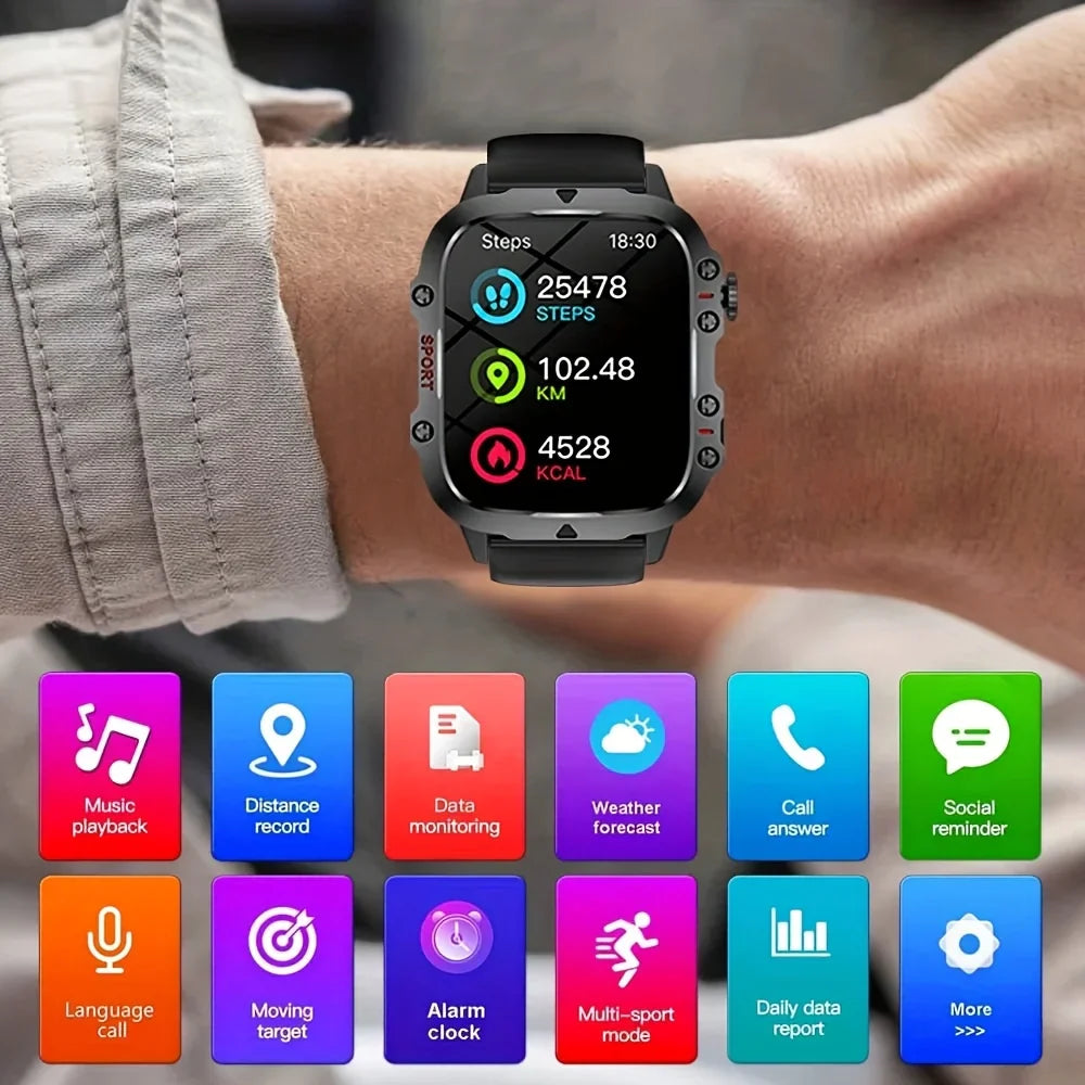 ERUN Smart Watch 1.83" Touch Screen | Call, Music & Weather