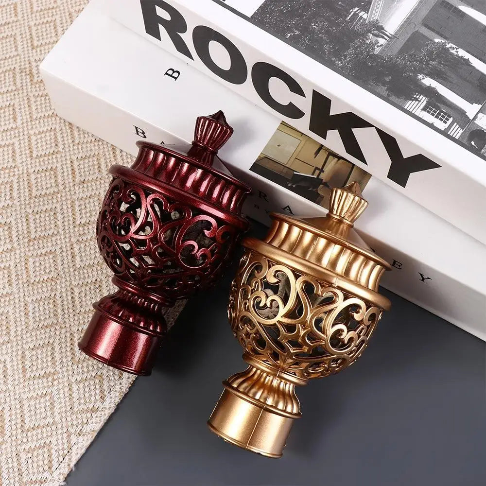Decorative Curtain Rod End Caps Set of 2 | 28mm Finials