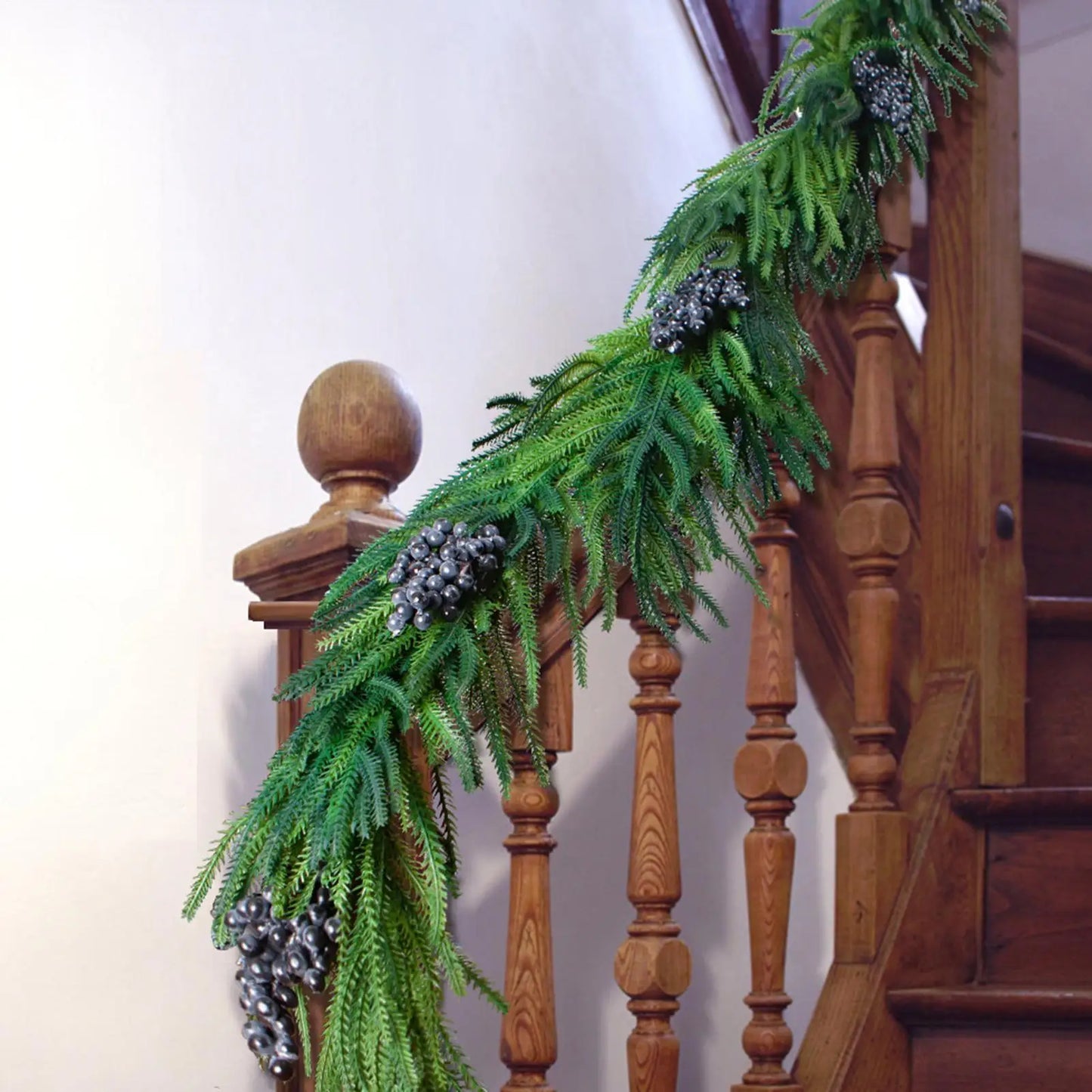 Artificial Pine Christmas Garland 70.8" with Berries | Holiday