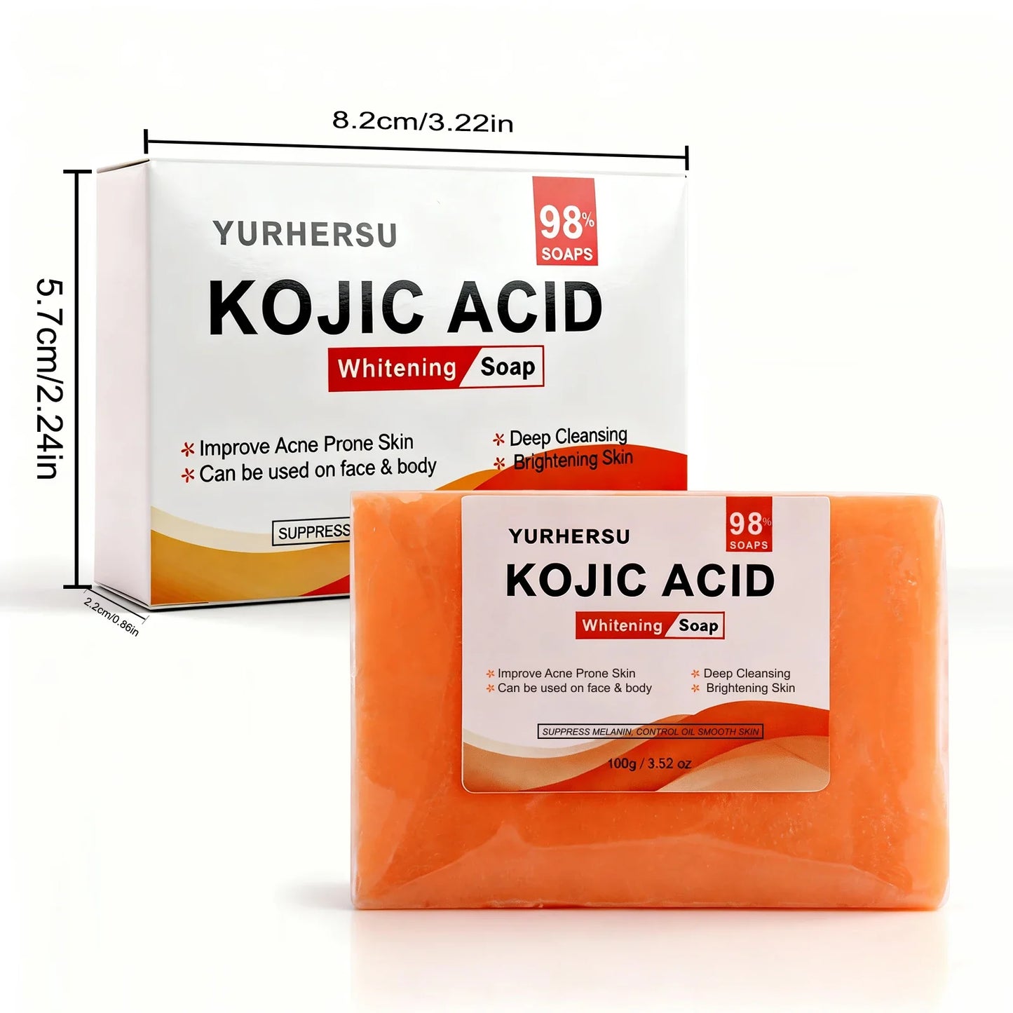 Kojic Acid Brightening Face Soap – Natural Moisturizing Cleanser