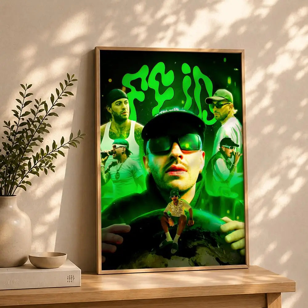 Feid Singer HD Poster – Self-Adhesive Waterproof Wall Art Music Wall Poster Peaceful Pleasures Health and Wellness