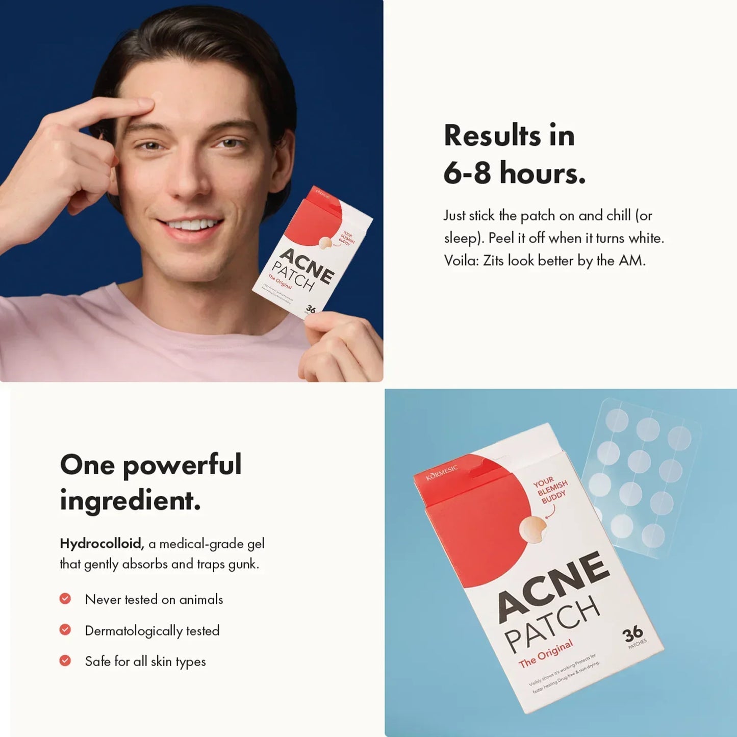 Hydrocolloid Acne Patches - Invisible Pimple Spot Treatment Peaceful Pleasures Health and Wellness