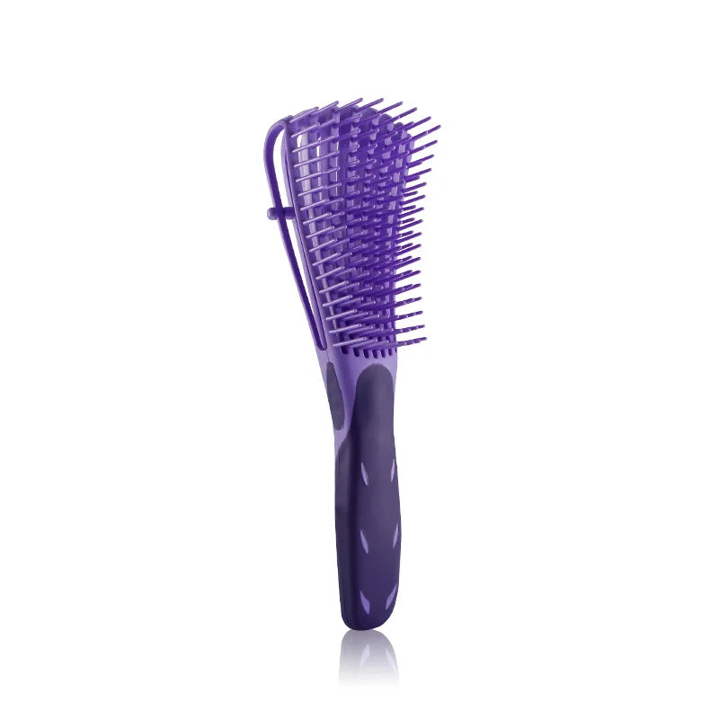 1Pcs Scalp Massage Detangling Brush Anti-Static Smooth Removes Hair Knots Comb For Salon Hairdressing Tools Peaceful Pleasures Health and Wellness Purple