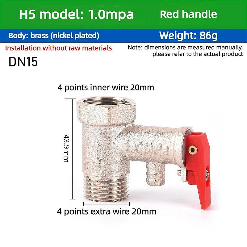 Brass Adjustable Pressure Relief Safety Valve | CE Certified