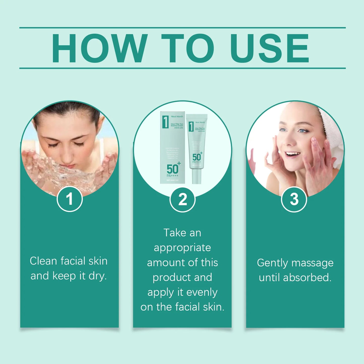 Anti Sun Cream SPF50 UV Defense Broad Spectrum Sunlight Protection Reduce Redness Hydrating Waterproof Prevent Sunburn Sunscreen Peaceful Pleasures Health and Wellness