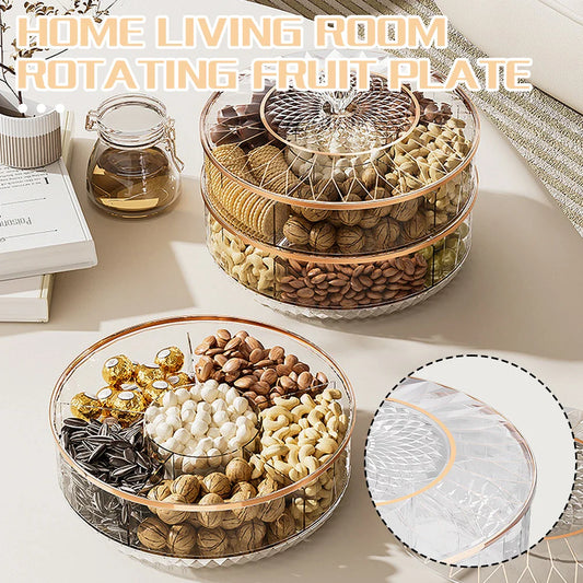 Rotatable Stackable Fruit & Candy Tray with Gold Lid Fruit & Candy Tray Oasis Select