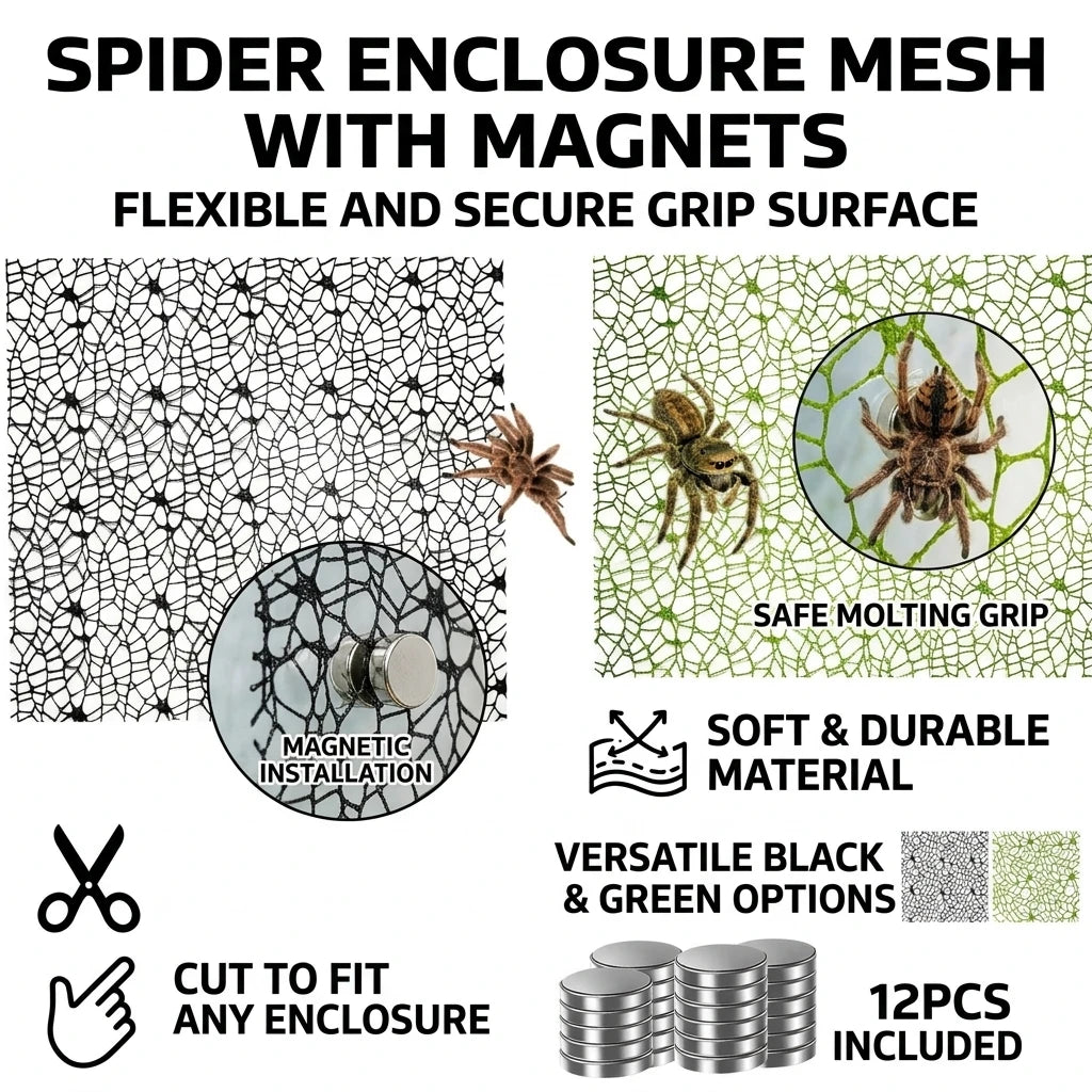 Climbing Net for Jumping Spiders 20x12 Inch Eco-friendly Habitat Accessory Compatible with Mantis Tarantula Peaceful Pleasures Health and Wellness