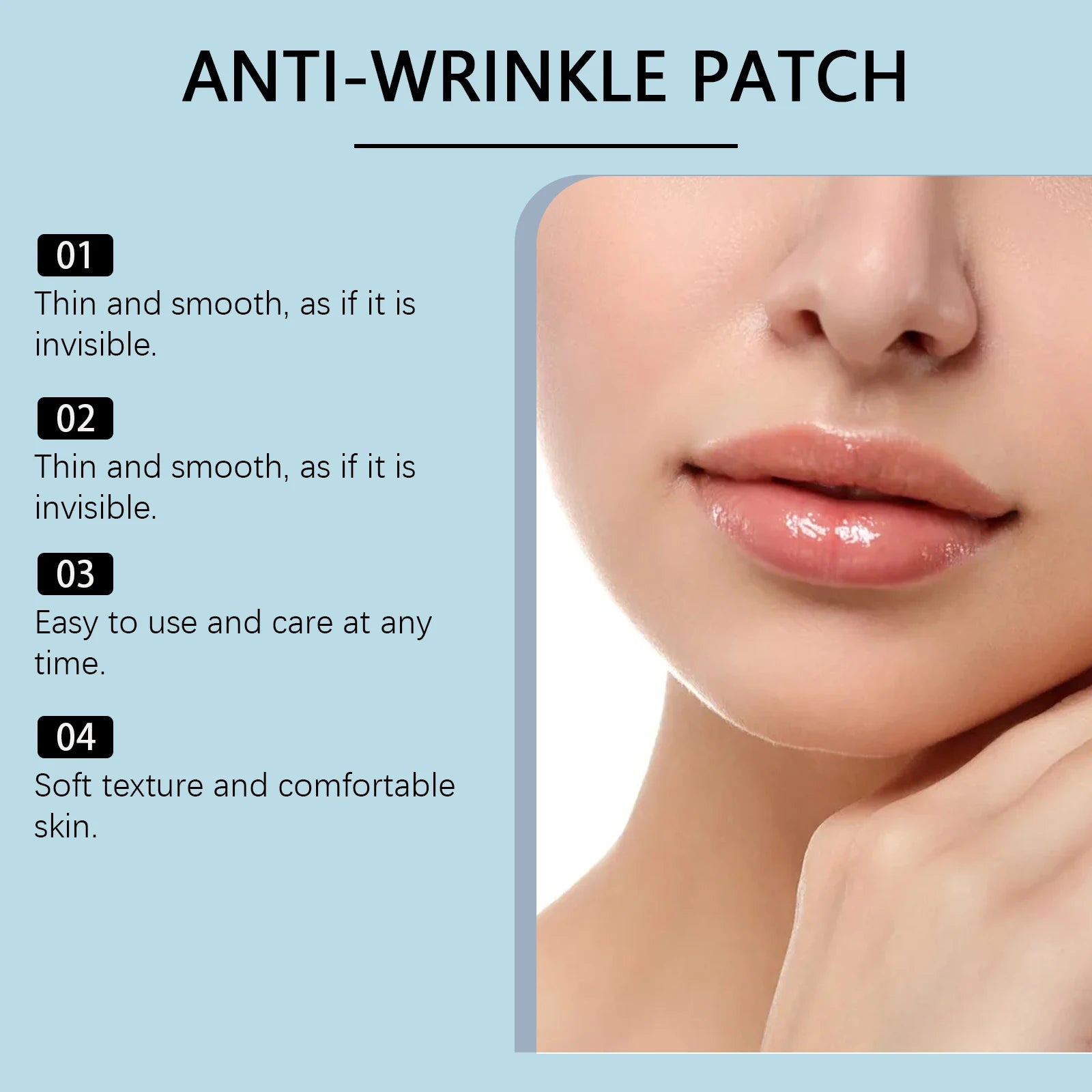 Anti Wrinkle Stickers for Lip Moisturizes Smooth Lifting Skin Fade Fine Lines Enhance Elasticity Improve Sagging Smile Lip Patch Peaceful Pleasures Health and Wellness