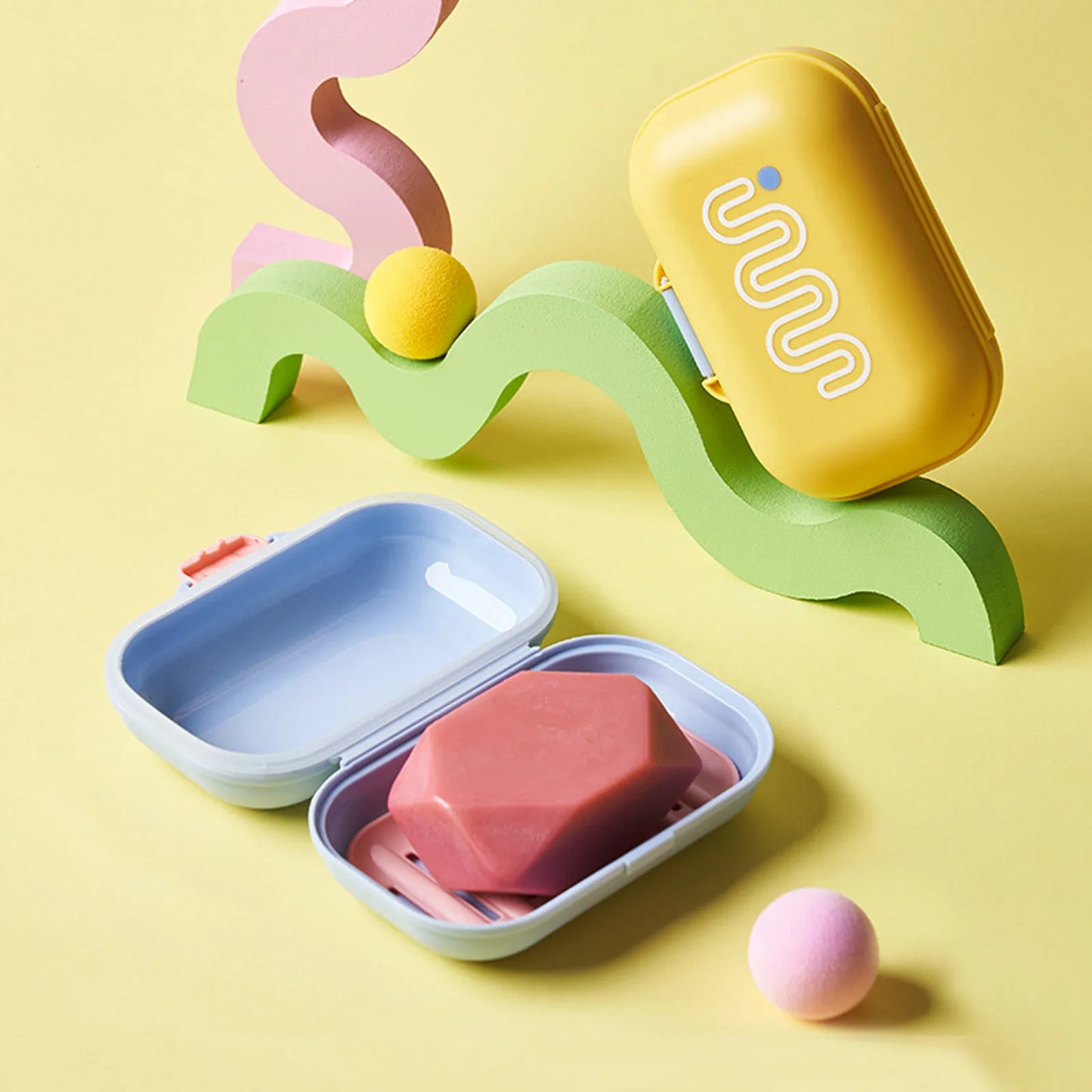 Portable Soap Dish with Lid – Leakproof Travel Soap Holder