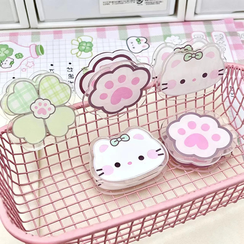 3 Acrylic Clip Simple Cute Double-sided Pattern Fresh Long Tail File