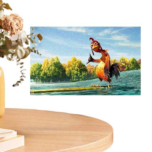 Chicken Joe Flag Wall hanging Chicken Flag Tapestry Wall Garden Flag Double Sided Flag Wall Art Decor for Garden Living Room Peaceful Pleasures Health and Wellness