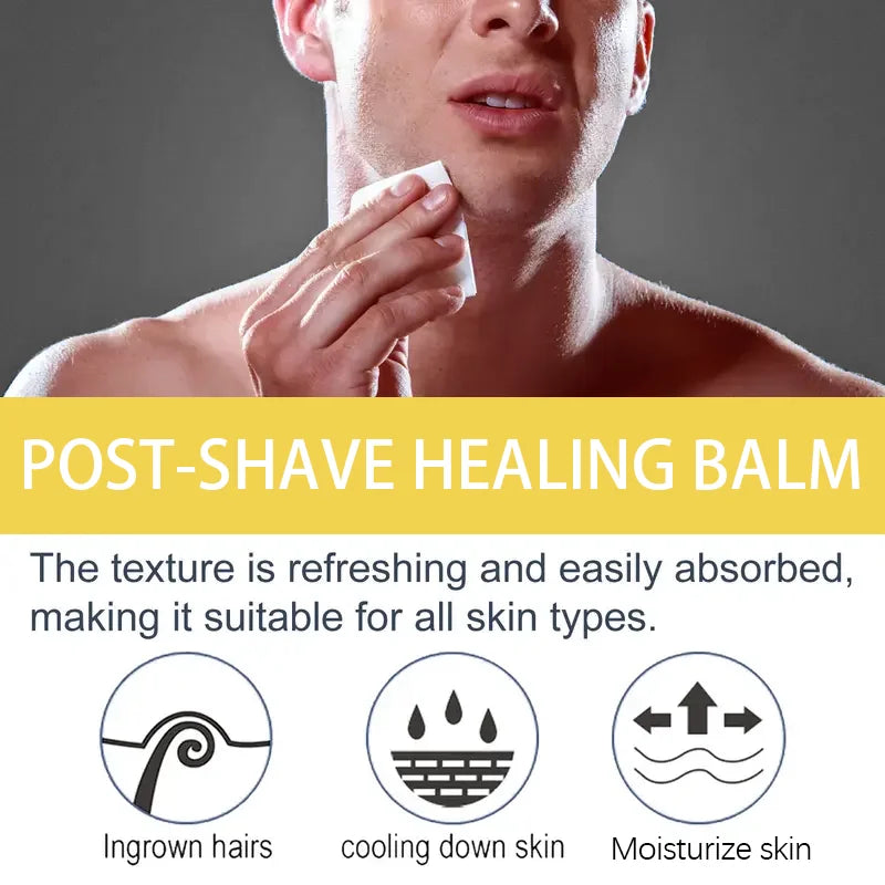 Post-shave balm - Relieves razor irritation, deeply moisturizes the face, gentle formula for quick relief. Peaceful Pleasures Health and Wellness