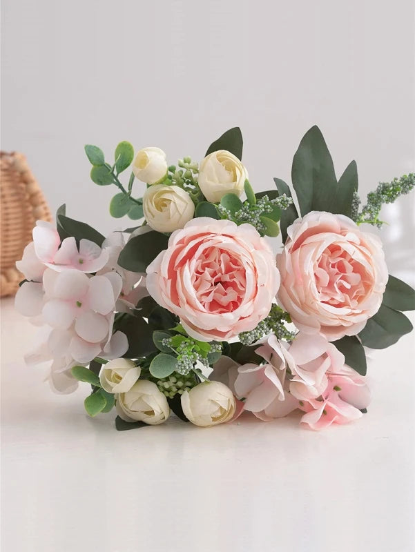 Silk Peony Artificial Flowers – Wedding & Home Décor Bouquet