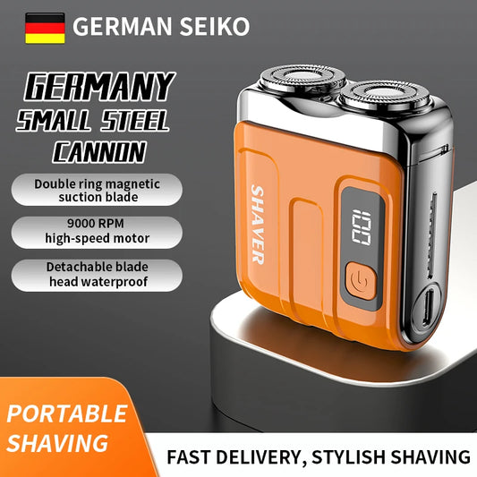 XMSJ Mini Rotary Electric Shaver | Dual Blade Rechargeable Trimmer Rotary Electric Shaver Peaceful Pleasures Health and Wellness