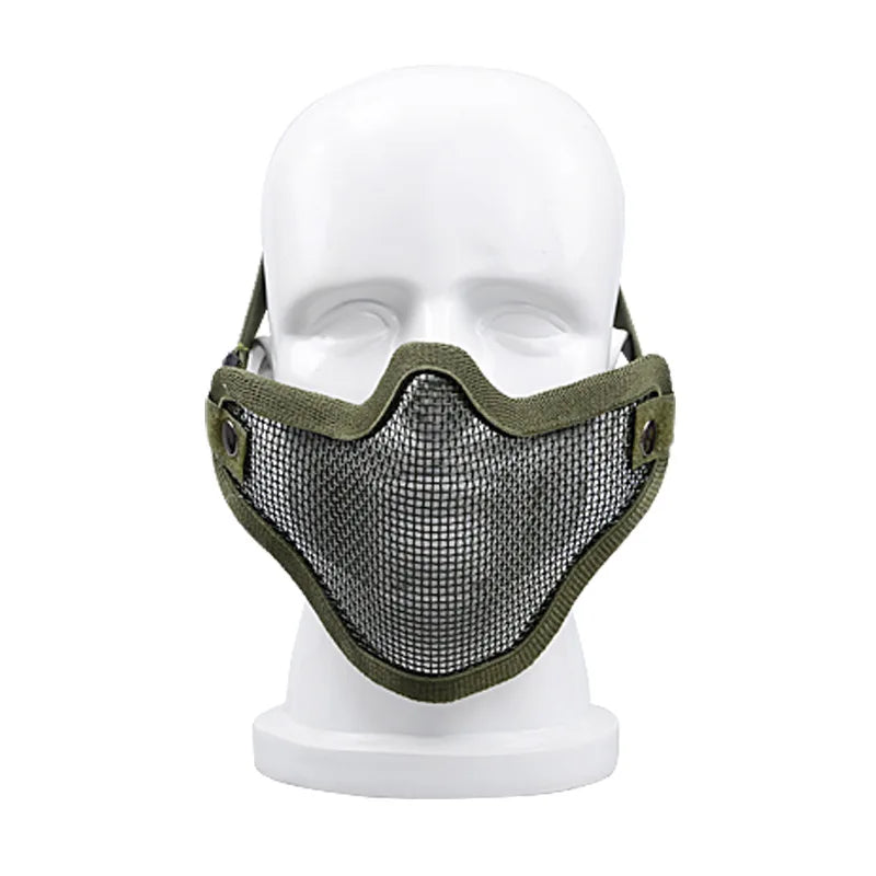 Tactical Airsoft Half Face Metal Mesh Mask – 3 Colors Tactical Face Mask Peaceful Pleasures Health and Wellness