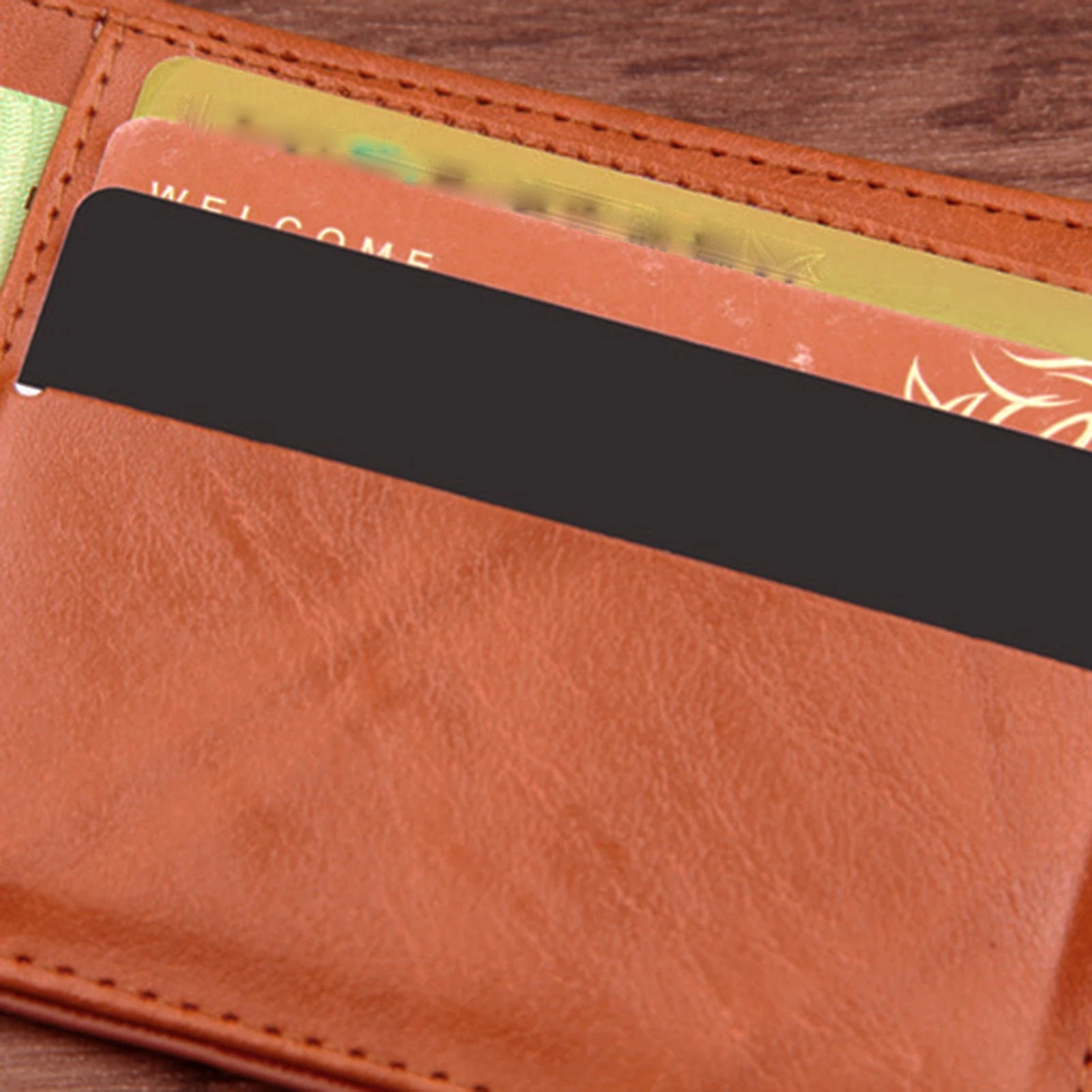 Men's Vintage Folding Wallet Fashionable Mini Wallets Retro Hand Bags for Friend Family Neighbors Gift Peaceful Pleasures Health and Wellness