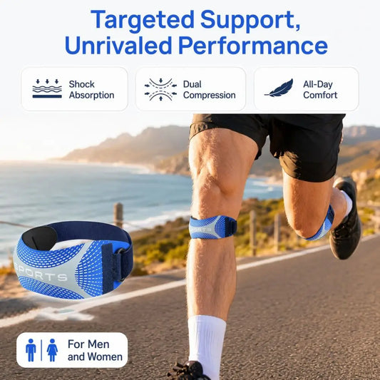 Shock Absorption Patella Belt Breathable Sweat-Wicking Knee Protection Strap Thickened Knee Protection Sport Knee Wrap Peaceful Pleasures Health and Wellness