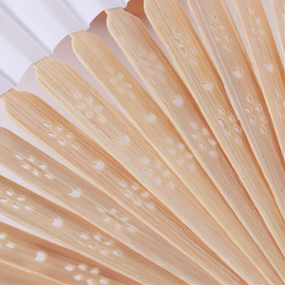 Bamboo Folding Fan – DIY Handheld Fan for Weddings & Decor Peaceful Pleasures Health and Wellness