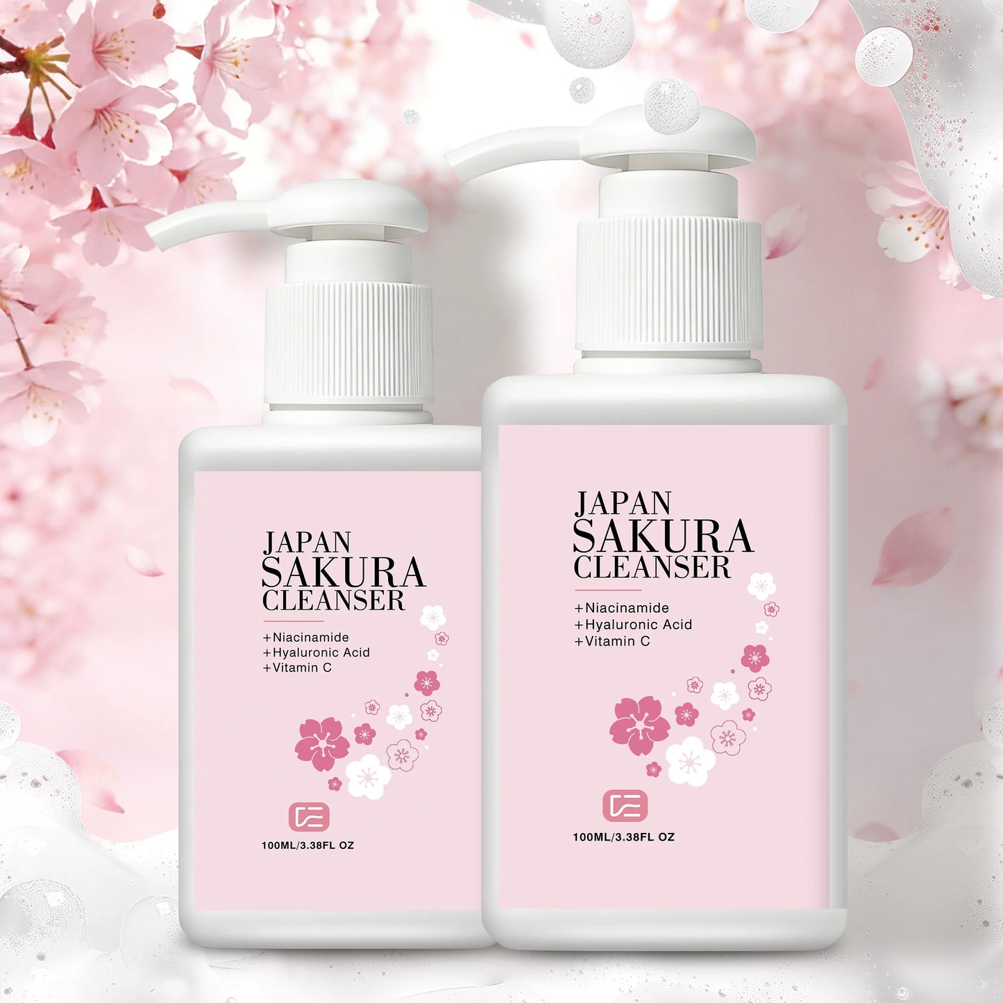 veérenae Japan Sakura Facial Cleanser 2pc – All Skin Types