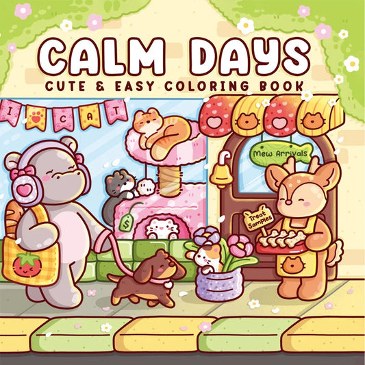 Cozy Coloring Books Adults Bold Easy Patterns Cute Drawing Book Peaceful Pleasures Health and Wellness WHITE