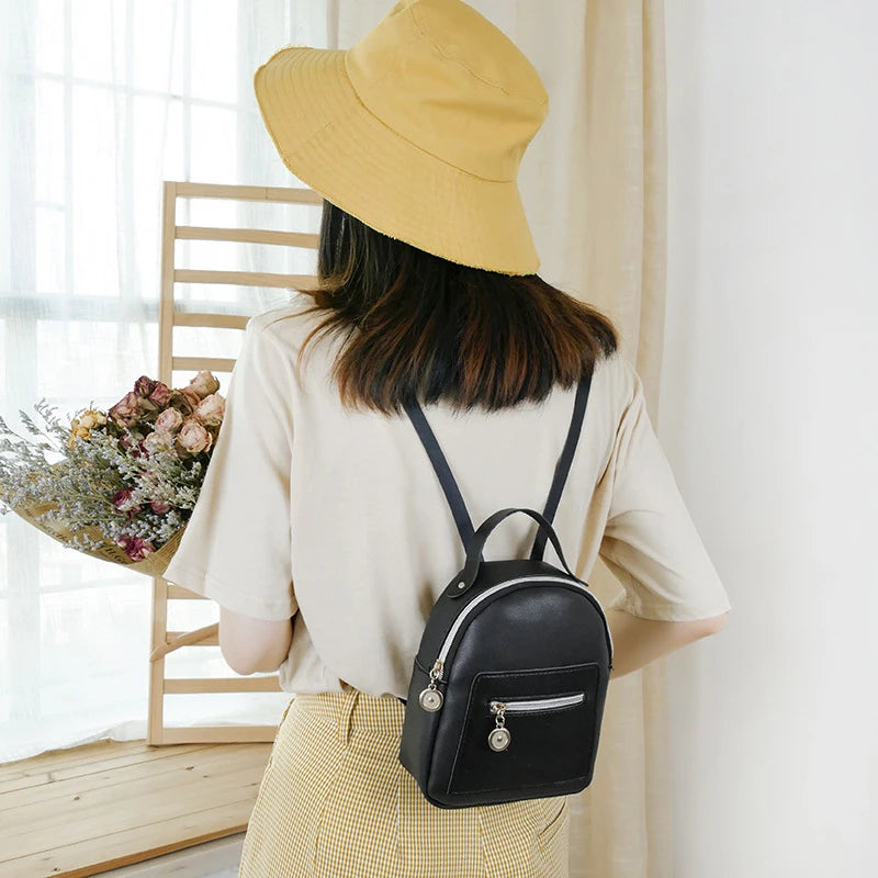 Mini Backpack Cute Casual Daypack Zippered Pockets Crossbody Convertible Bag Women Girl Backpack Peaceful Pleasures Health and Wellness
