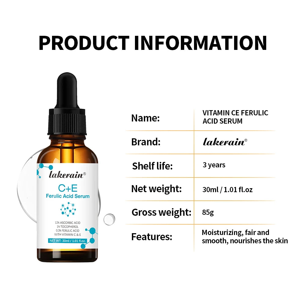 Vitamin C Face Serum with Ferulic Acid & Vitamin E | Anti-Aging