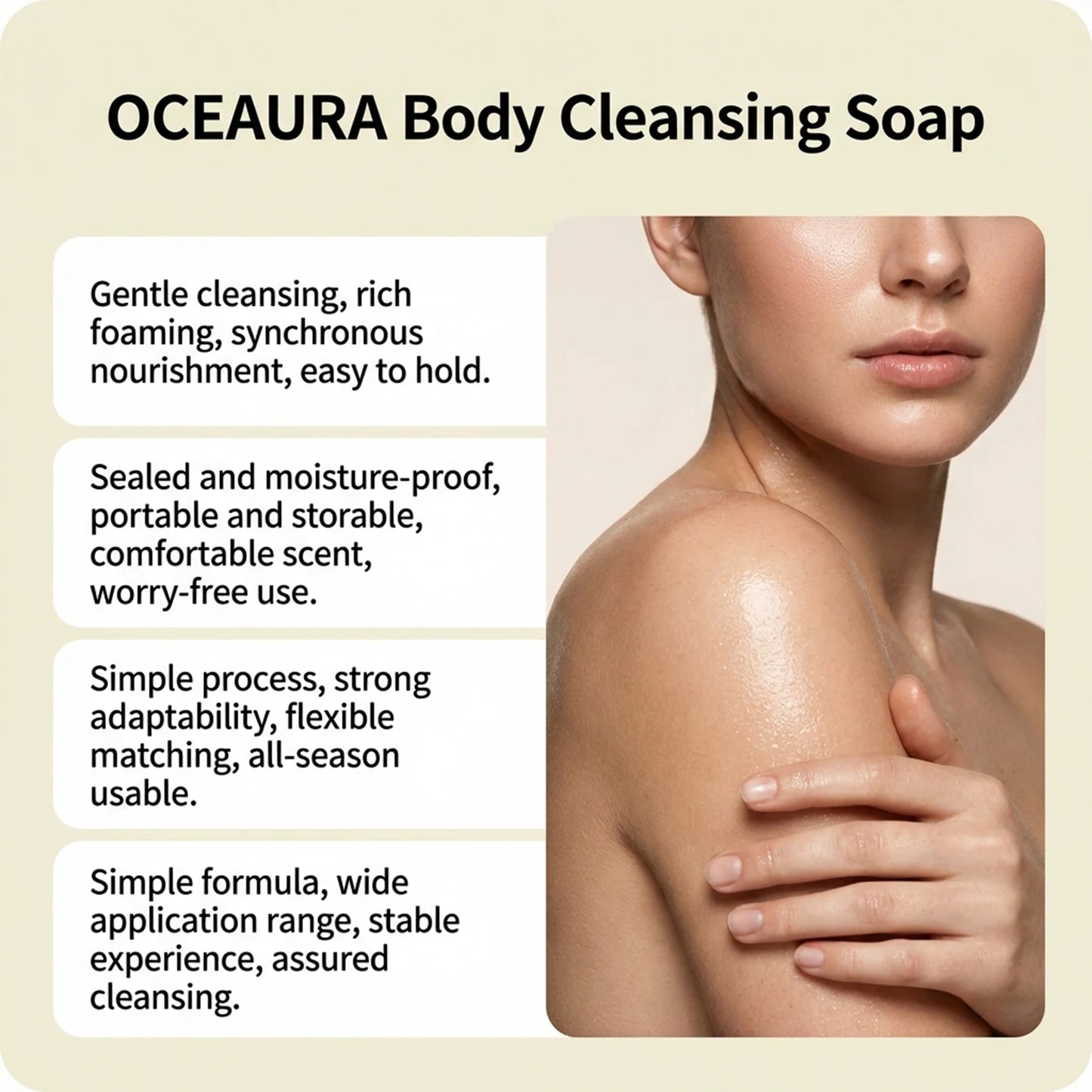 Jaysuing 3-in-1 Moisturizing Body Cleansing Soap Bar 100g
