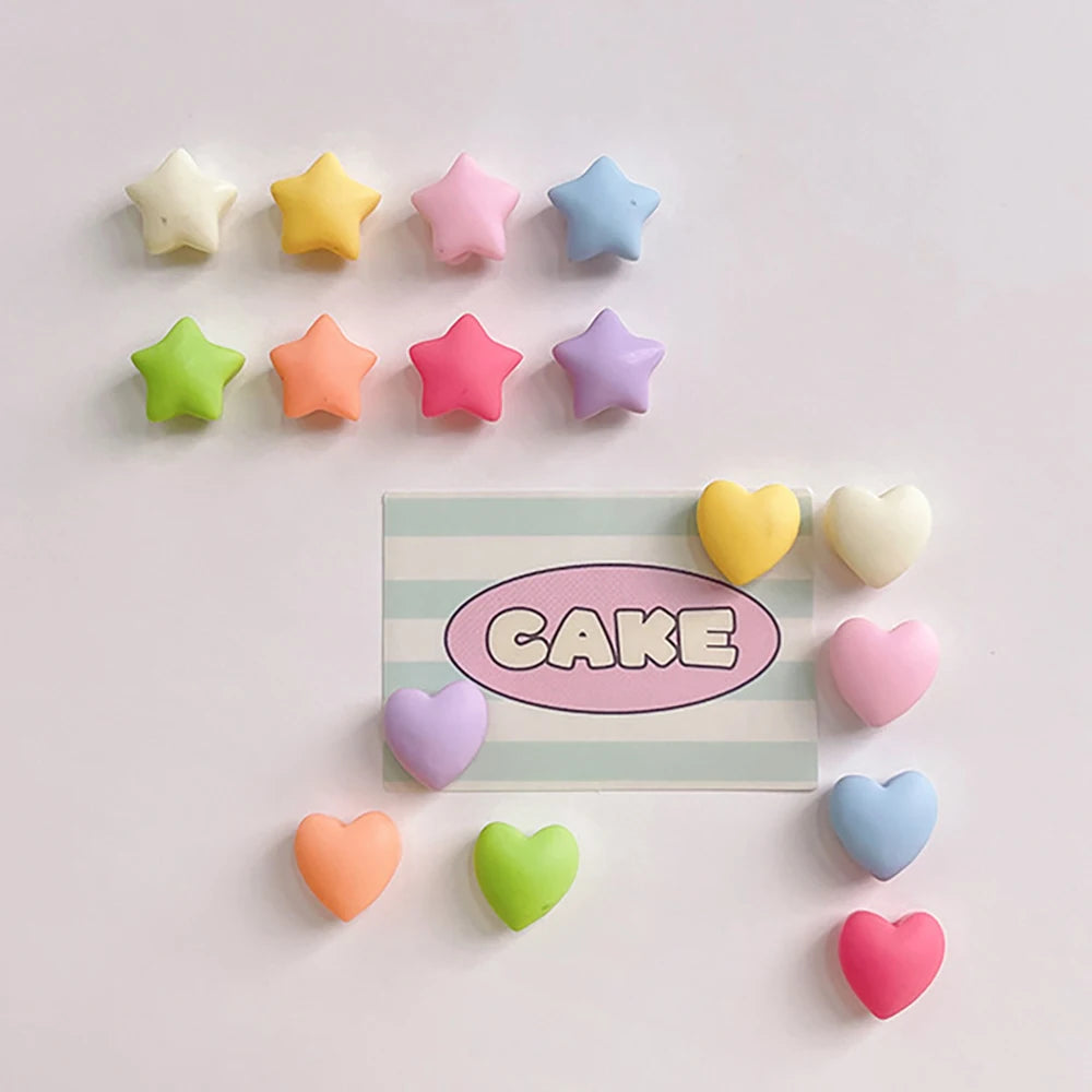 Cartoon Heart-shaped Magnetic Refrigerator Sticker Mixed Mini