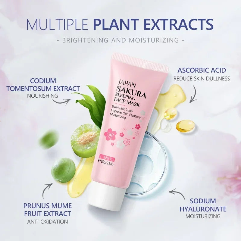 LAIKOU Sakura Sleeping Face Mask – Hydrating & Nourishing 80g