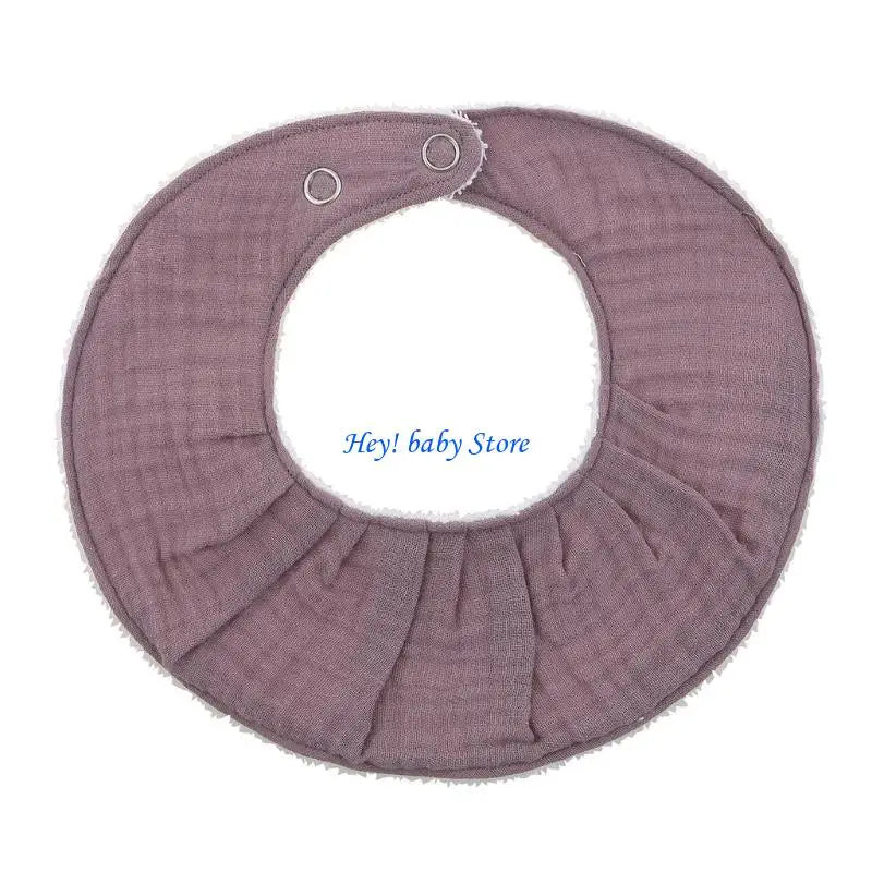Newborn Cotton Bandana Bib – Adjustable Button Burp Cloth