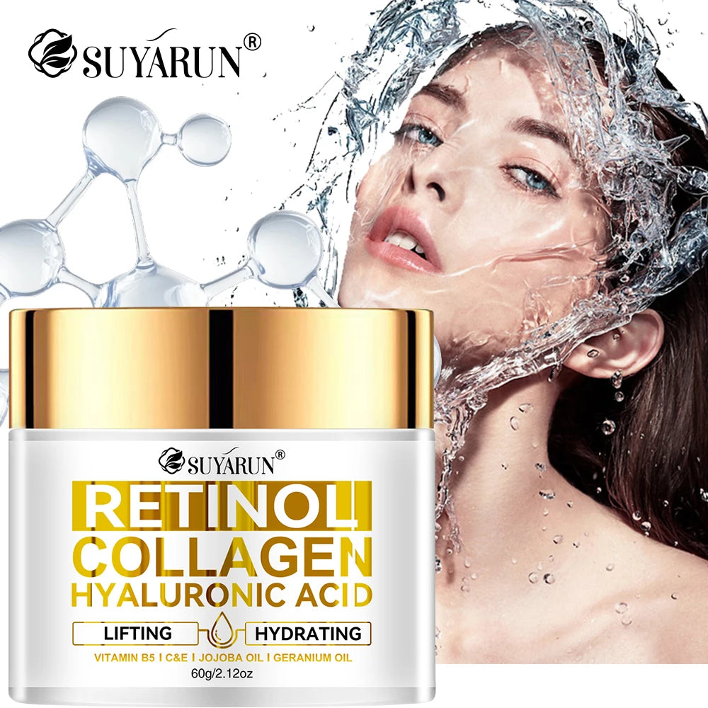 SUYARUN Retinol Collagen Moisturizing Cream. - Anti-Aging Face Cream, Intense Hydration & Nourishing Formula for Glowing Skin Peaceful Pleasures Health and Wellness