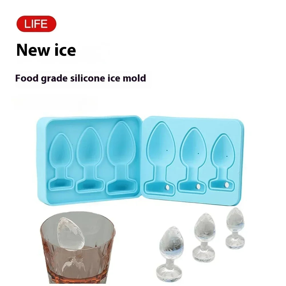 Silicone Ice Cube Mold Tray 3 Cup Shape Make Shot Glass Summer Bar Party Frozen Whiskey Beer Cocktail Cold Drinking Kitchen Tool Peaceful Pleasures Health and Wellness