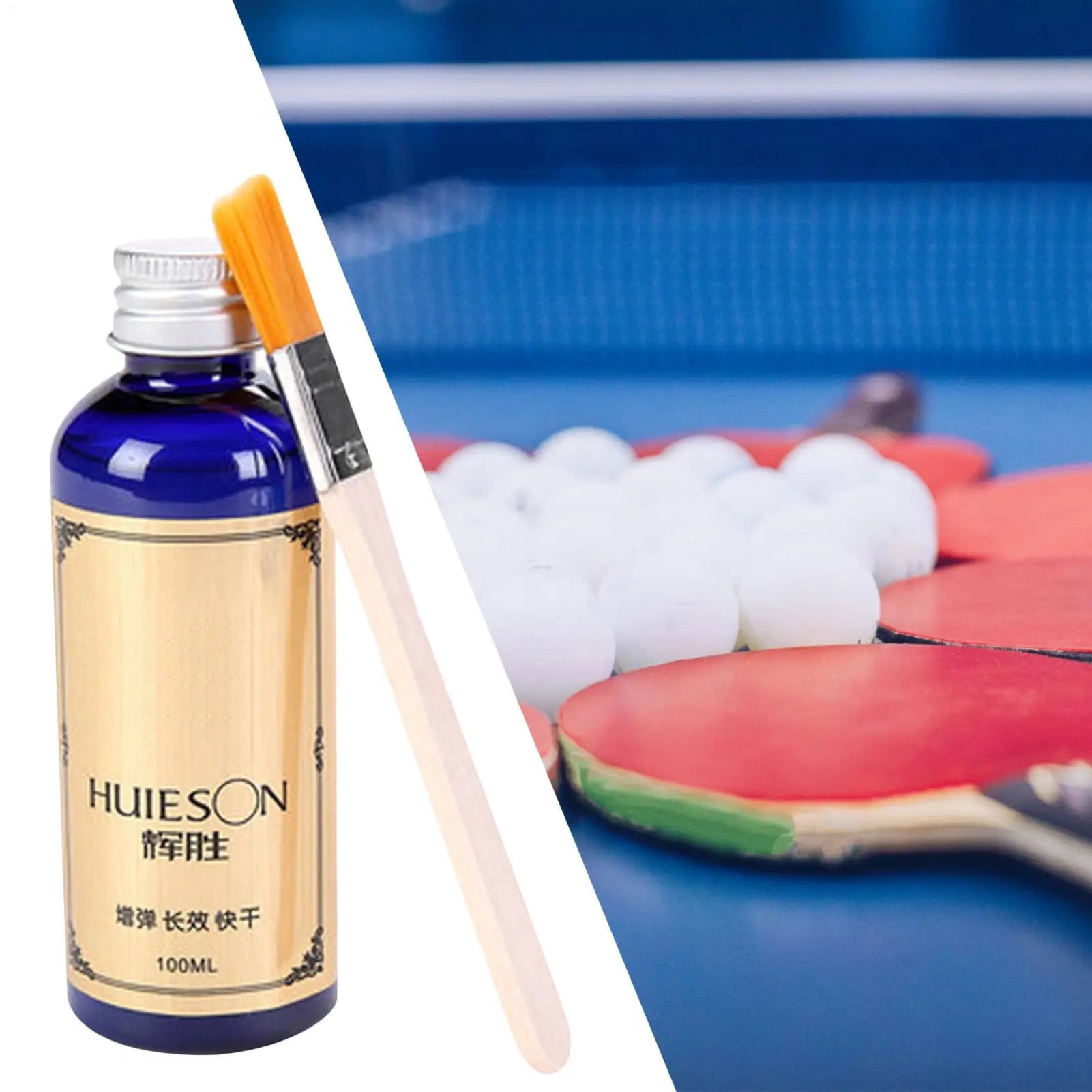 100ml Table Tennis Racket Glue with Sponge Brush | Fast Bond Table Tennis Glue Peaceful Pleasures Health and Wellness