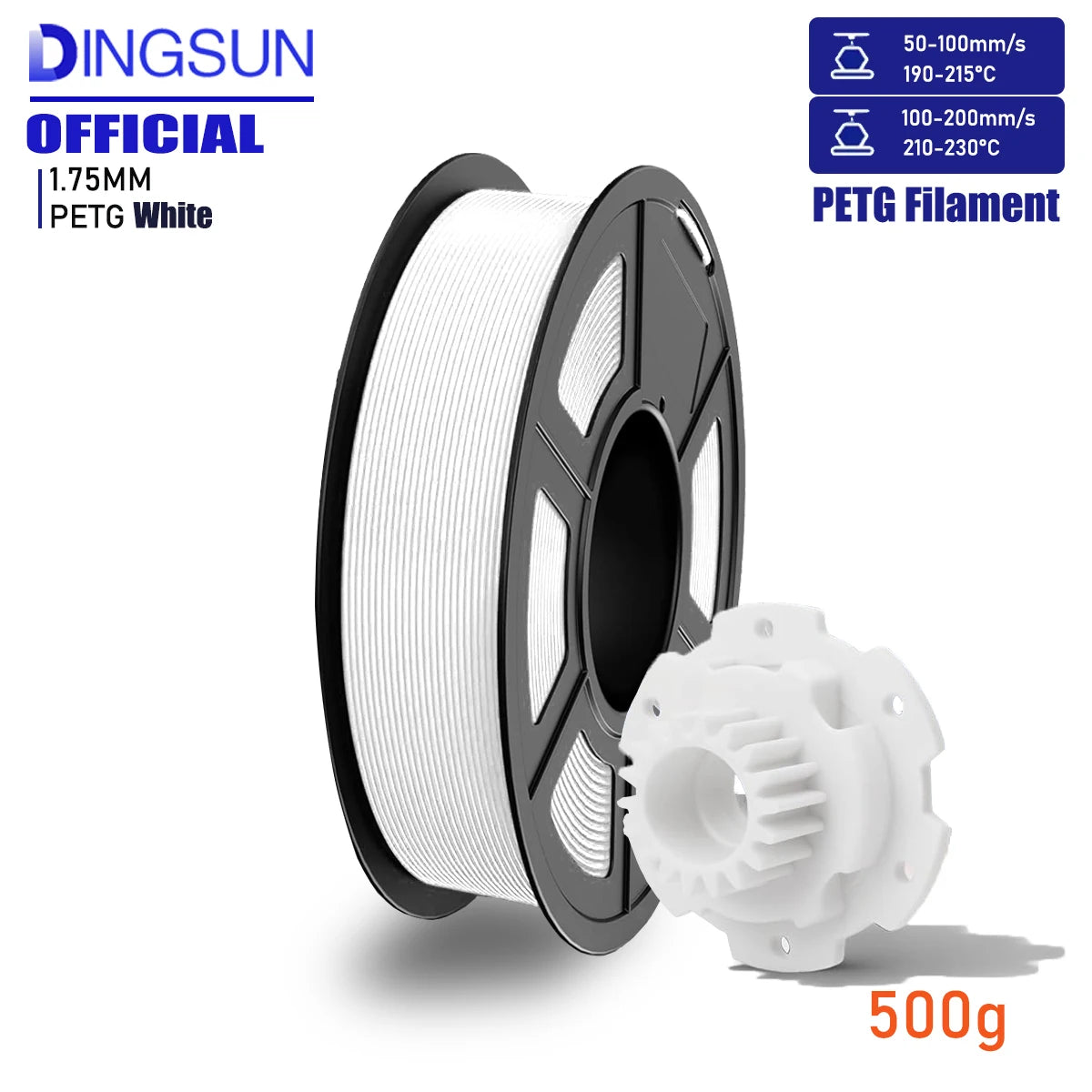 DINGSUN PETG Filament 1.75mm ±0.02mm Accuracy – FDM 3D Printer