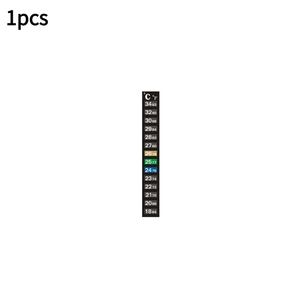 Stick-on Aquarium Temperature Strip for Accurate Readings Peaceful Pleasures Health and Wellness 1pcs