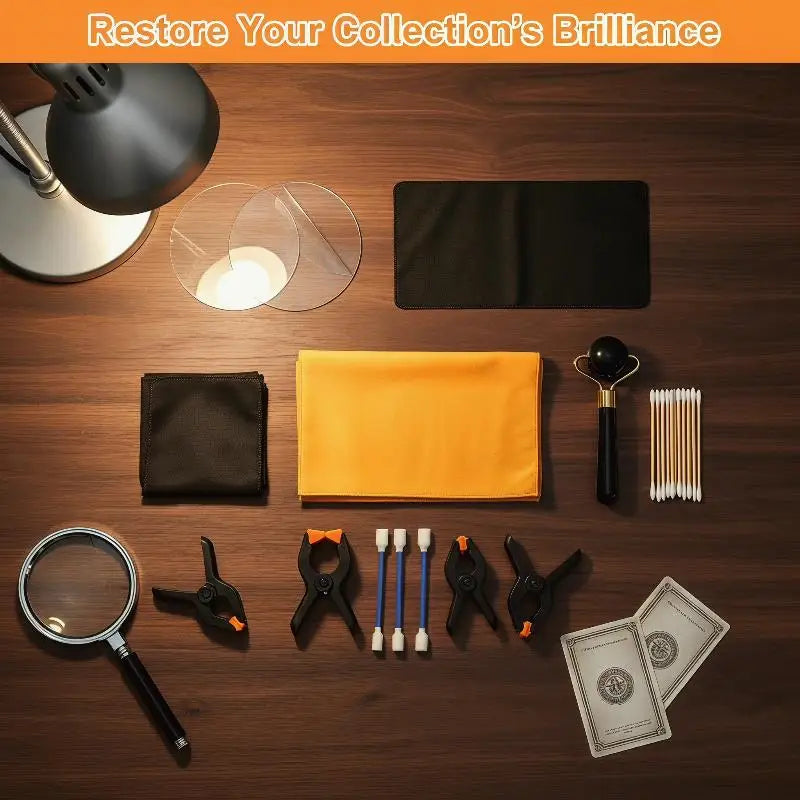 162-Piece Card Flattening & Cleaning Kit | Acrylic Rounds