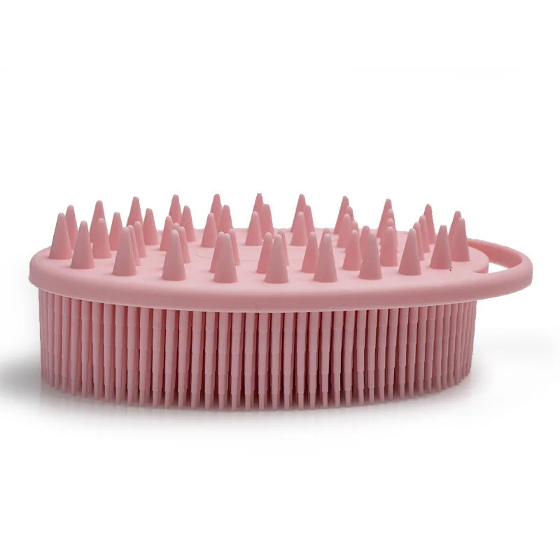 Silicone body scrubber adopts advanced sanitary technology, which is mild and clean, with good foam, durable, and silicone doubl Peaceful Pleasures Health and Wellness pinkB