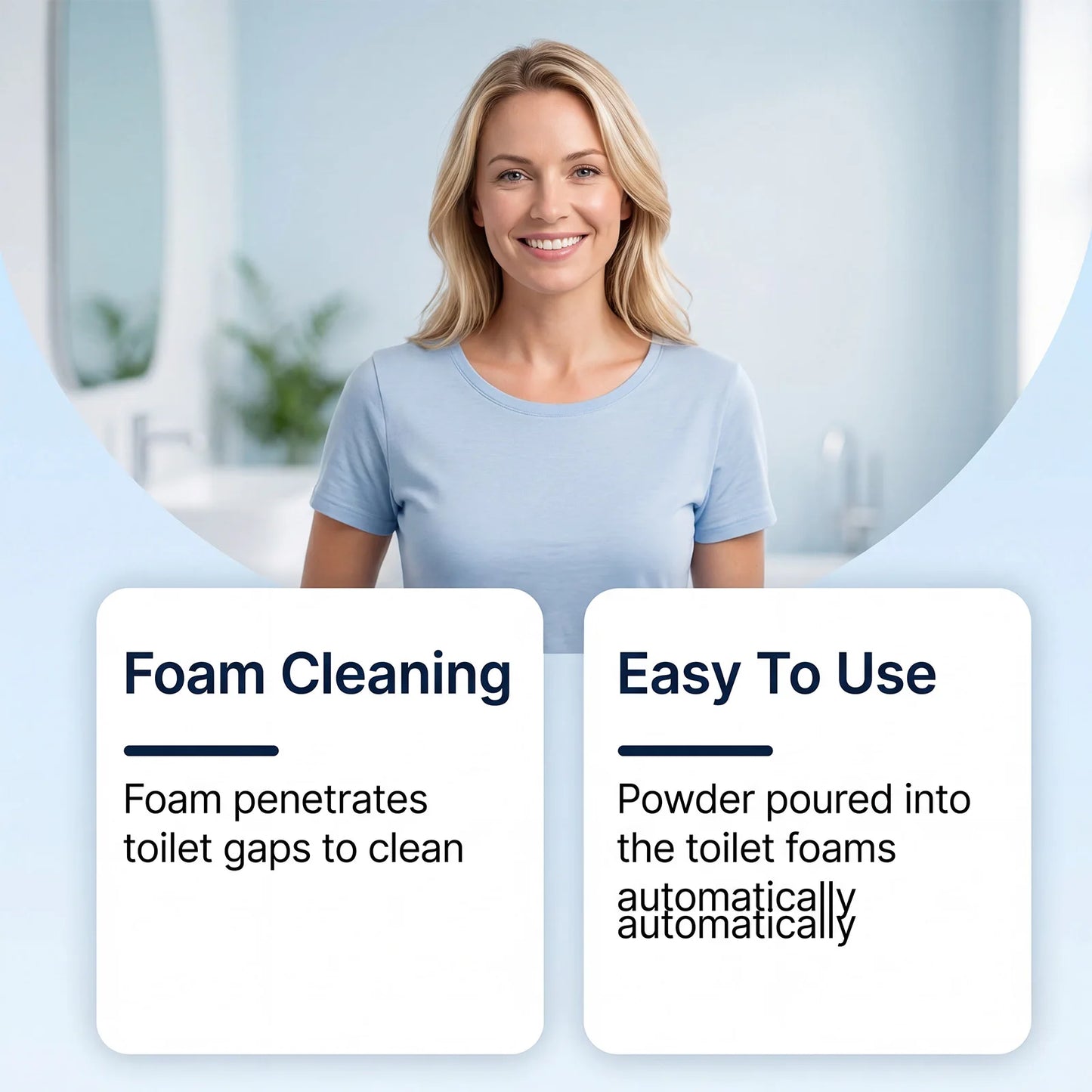 Foam Toilet Cleaner Powder – Removes Stains, Limescale & Odors