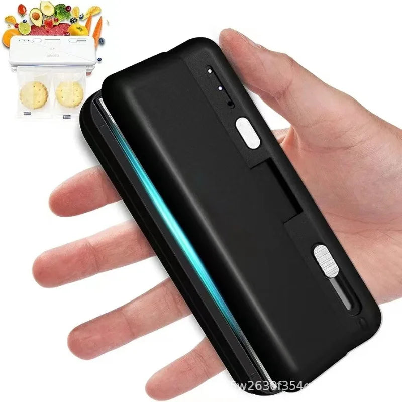 Mini Plastic Bag Sealer Heat Bag Sealing Machine Food Packaging Plastic Bags Sealer Clip Bag Handheld Rechargeable Heat Sealer Peaceful Pleasures Health and Wellness