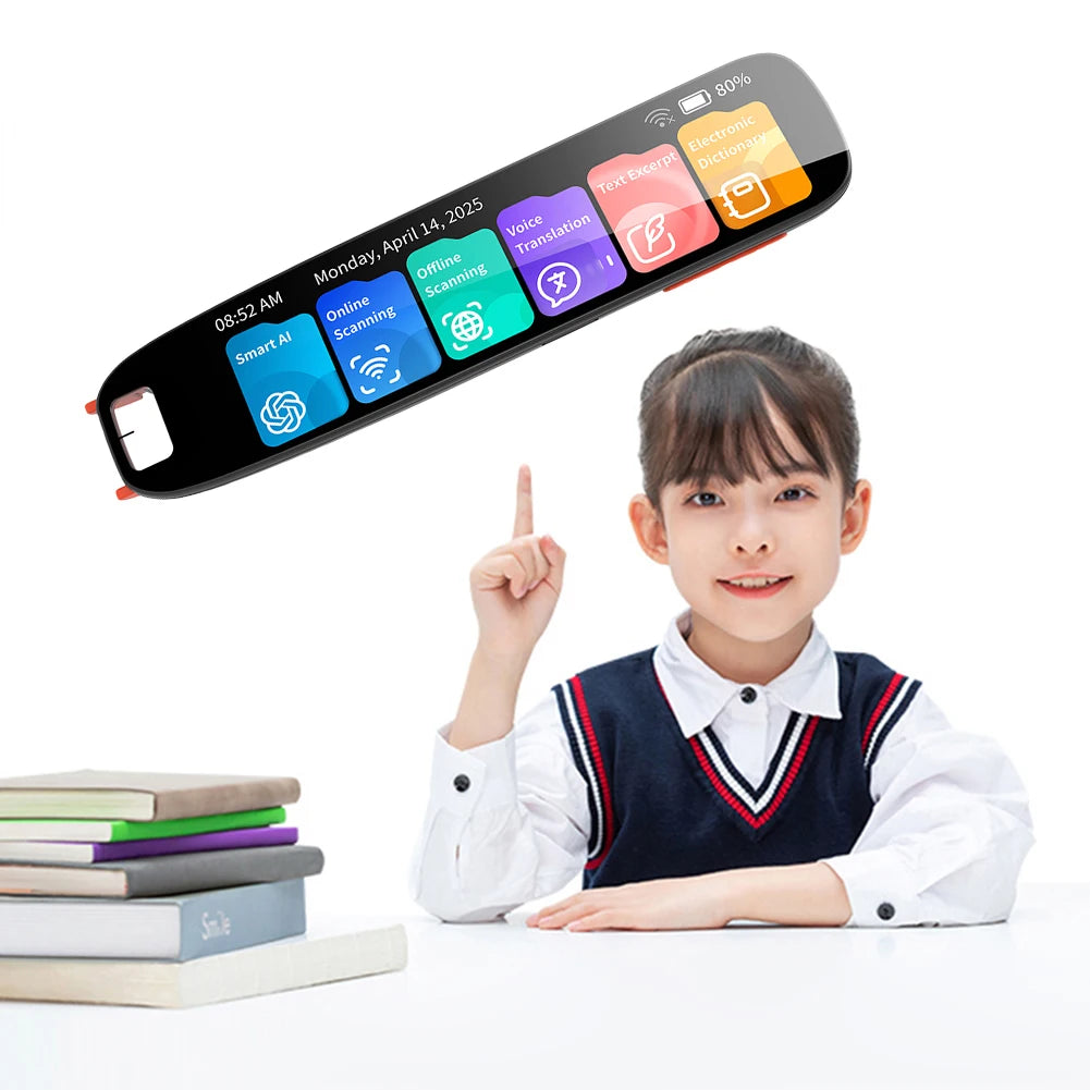 Multifunction Dictionary Pen TYPE-C Charging Offline Translation Pen 4.18 In Touch Screen Assistive Reading Pen for Home Office Peaceful Pleasures Health and Wellness