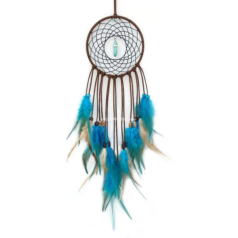Dream Catcher Handmade Dreamcatcher Feathers Dream Catchers Wall Hanging Home Room Decoration Baby Wall Decor פעמון דלת כניסה Peaceful Pleasures Health and Wellness