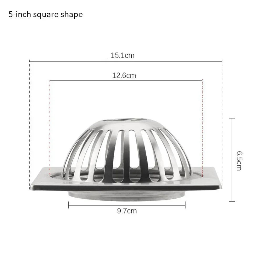 Stainless Steel Gutter Leaf Guard & Downspout Filter 3/4/5 Inch