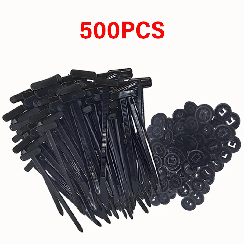Heavy Duty Self-Locking Nylon Zip Ties & Cable Clip Buckles