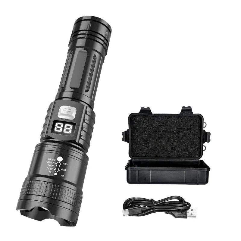 Zoomable LED Flashlight | Type-C Rechargeable, 3 Modes