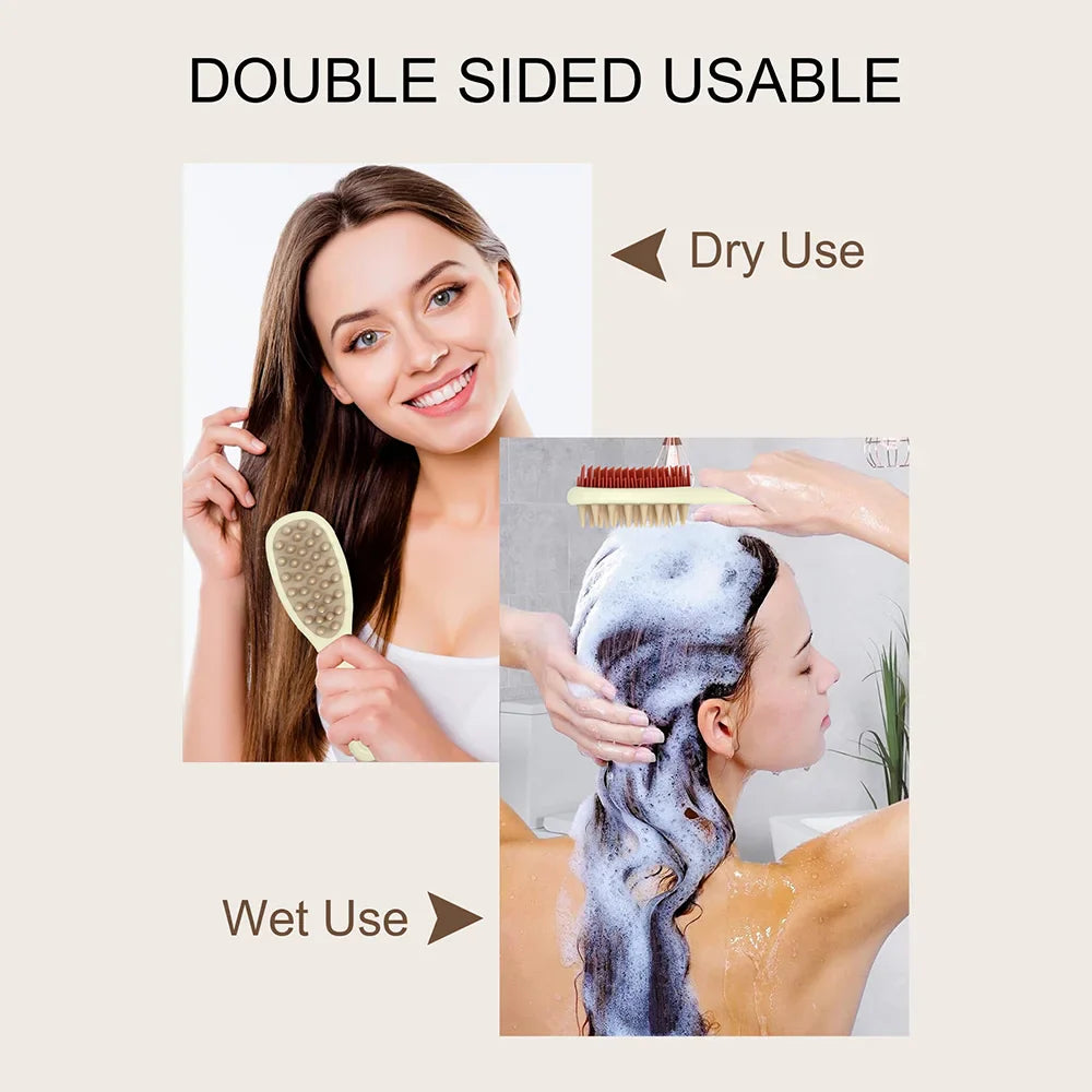 Long Handle Scalp Massage Shampoo Brush & Hair Detangler Comb